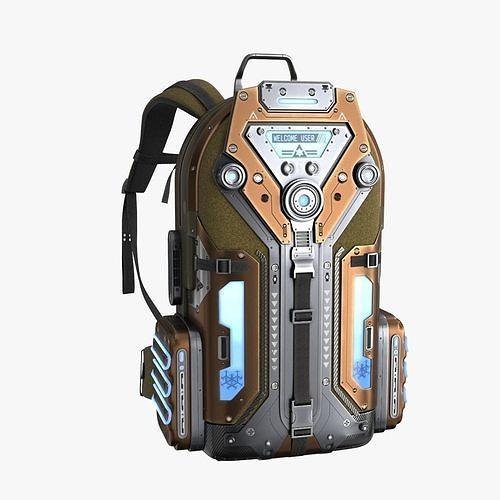 Sci Fi Bag Low-poly 3D model