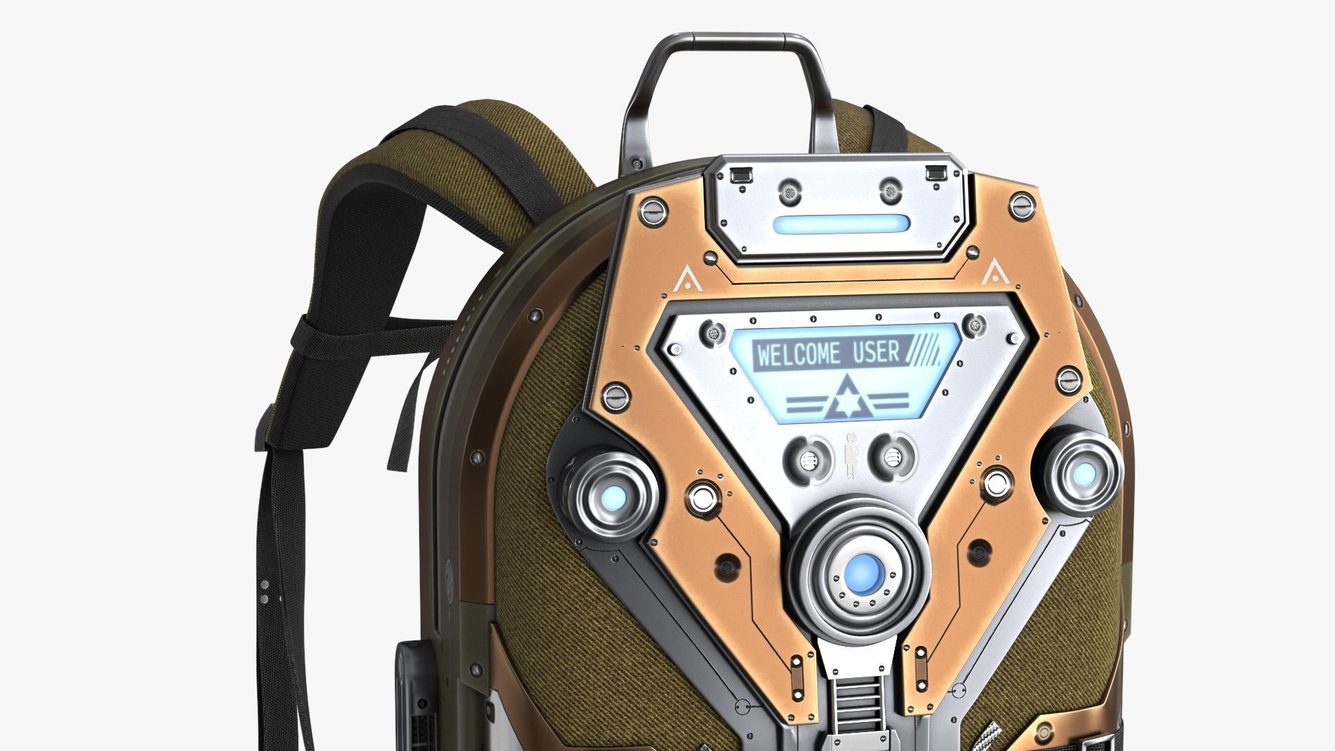 Sci Fi Bag Low-poly 3D model_6