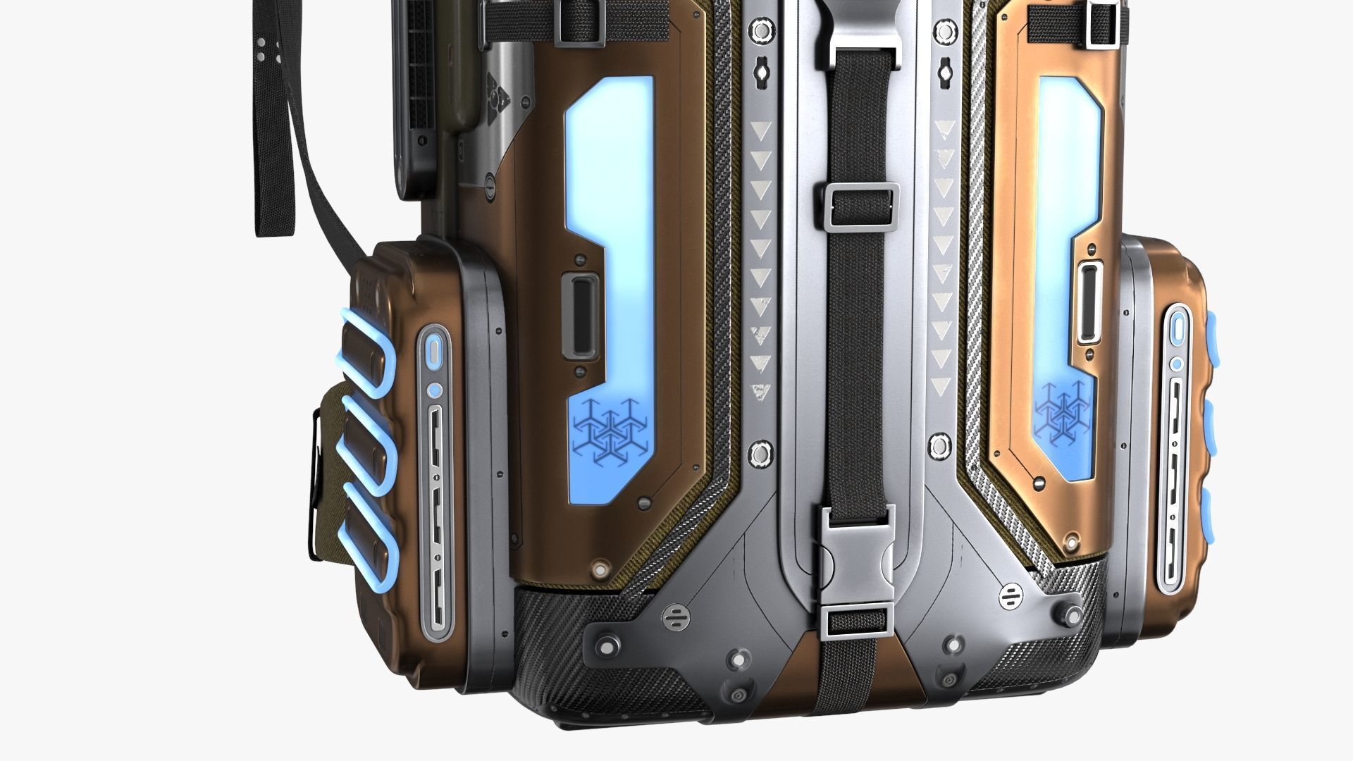 Sci Fi Bag Low-poly 3D model_7