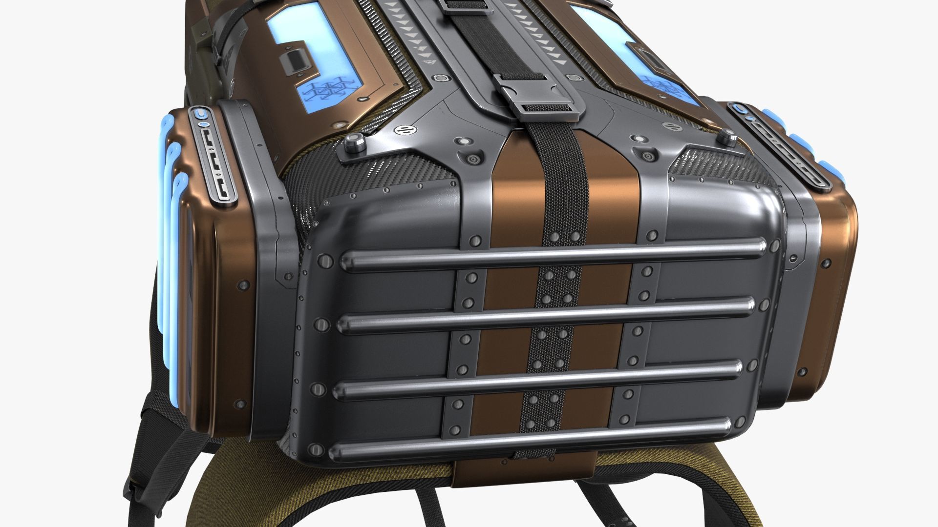 Sci Fi Bag Low-poly 3D model_9