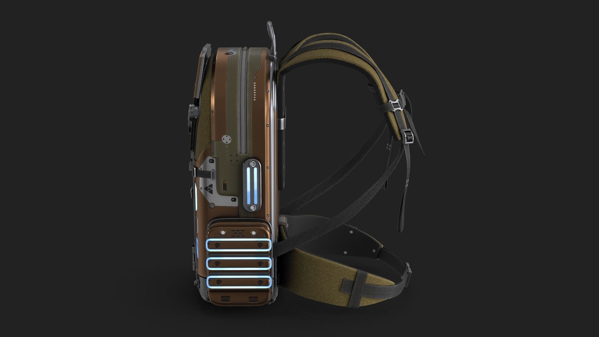Sci Fi Bag Low-poly 3D model_14