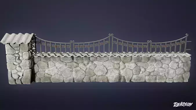 GATES AND FENCES - Fence 24 - LOW POLY