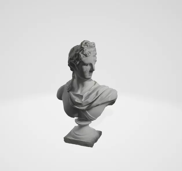 Stone Statue 3D Render 3D model_0