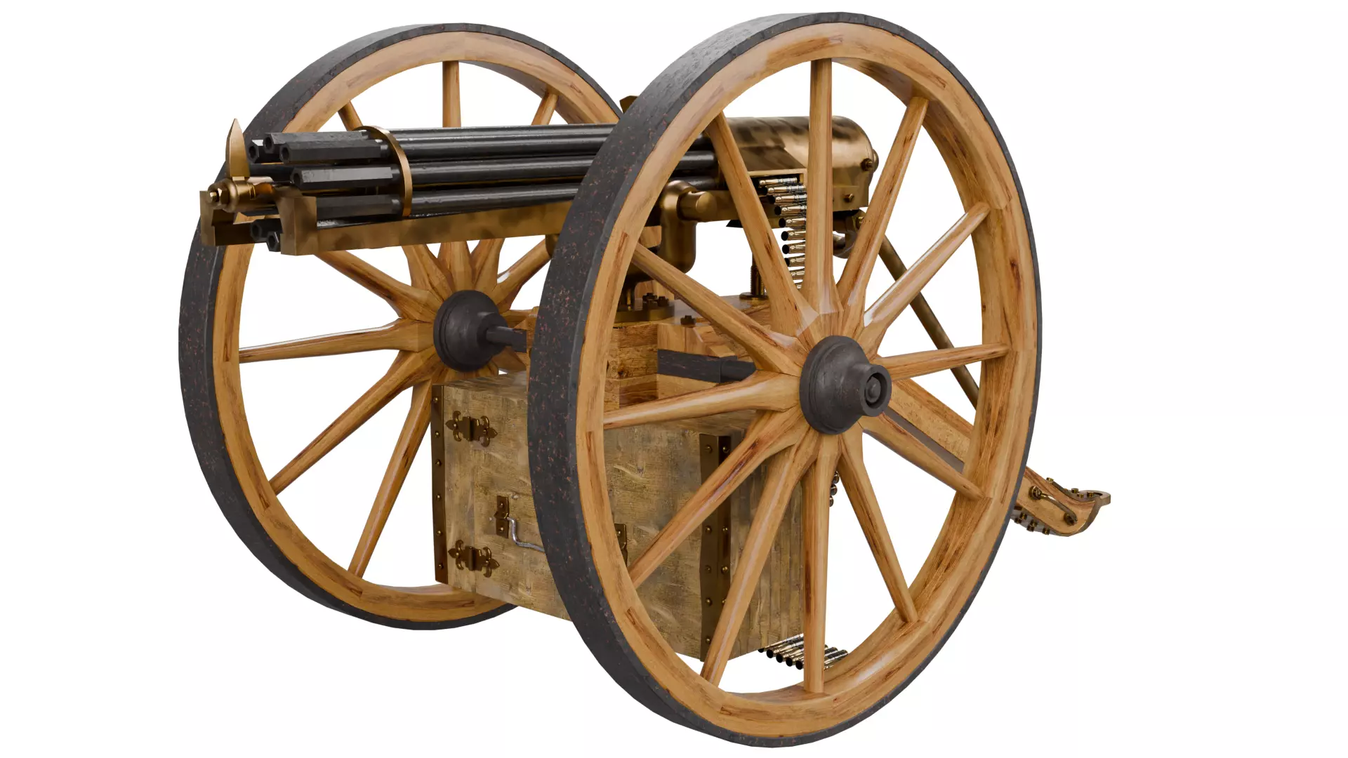 Gatling Gun 3D model_0