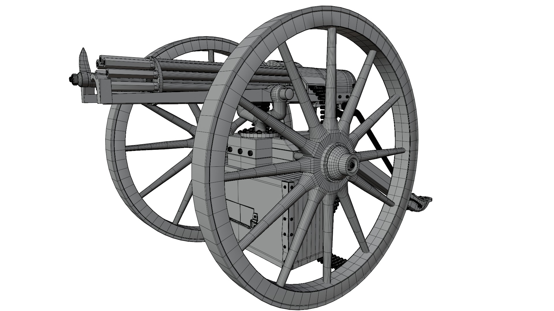 Gatling Gun 3D model_9