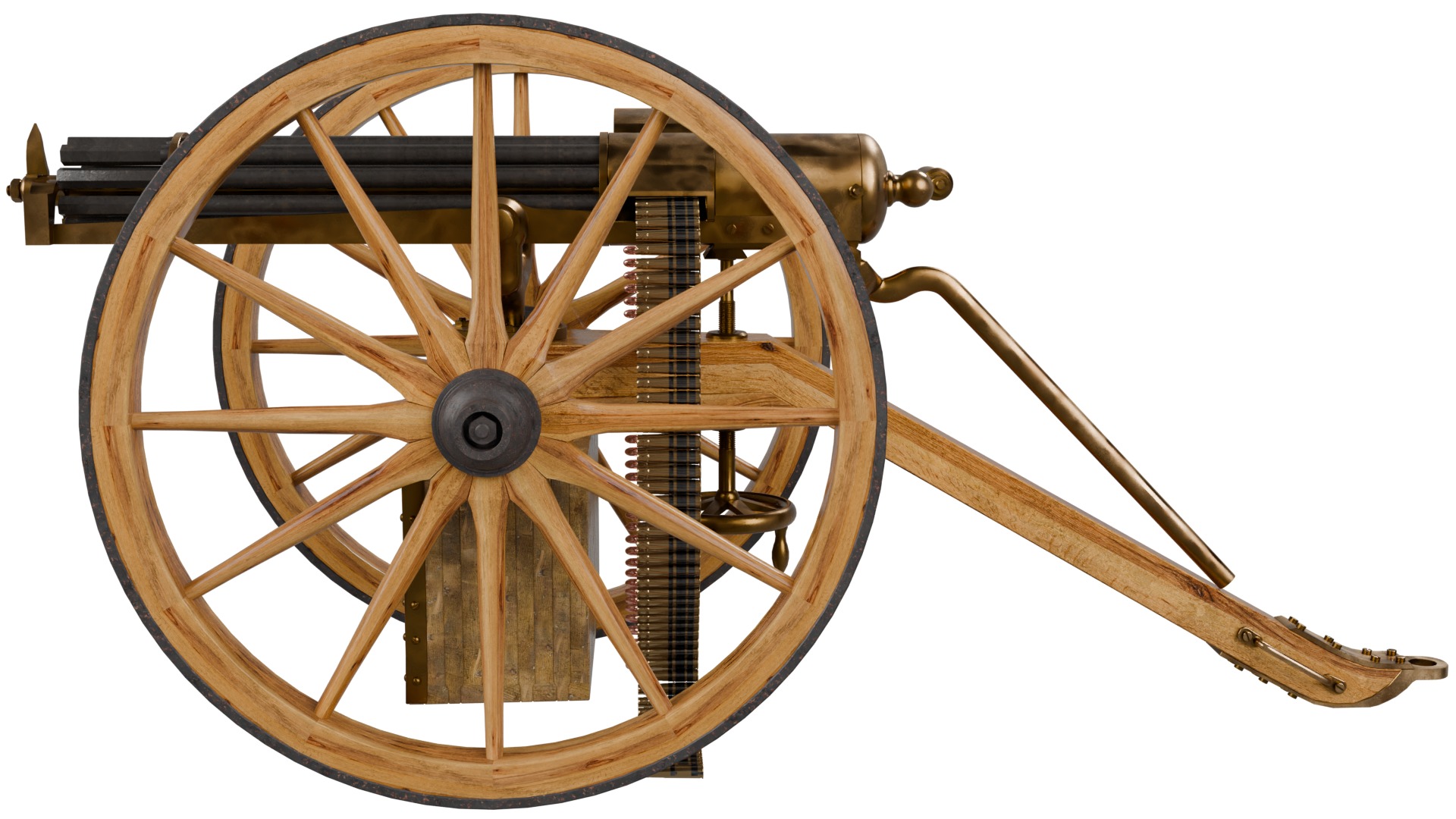 Gatling Gun 3D model_1