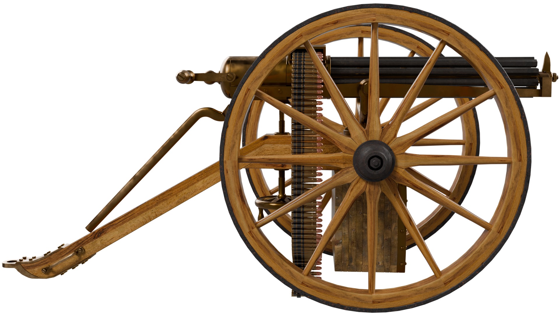 Gatling Gun 3D model_5