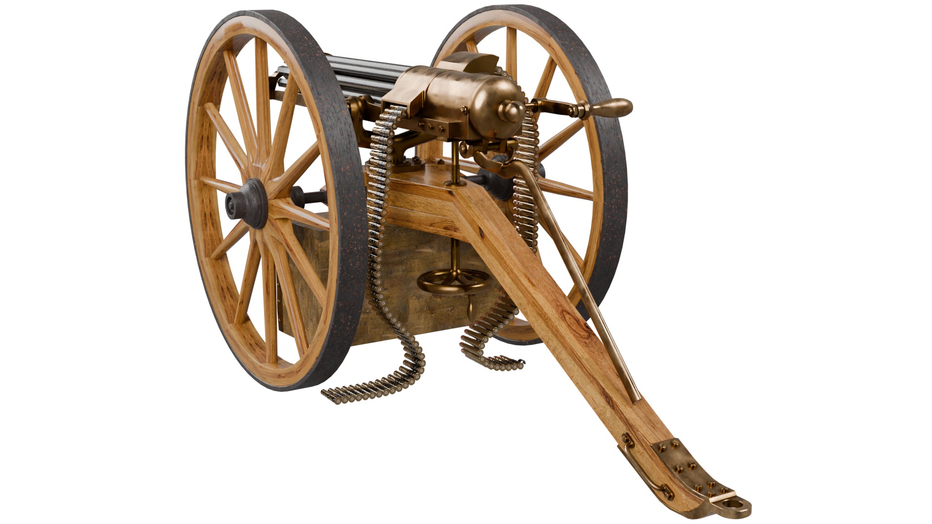 Gatling Gun 3D model_2