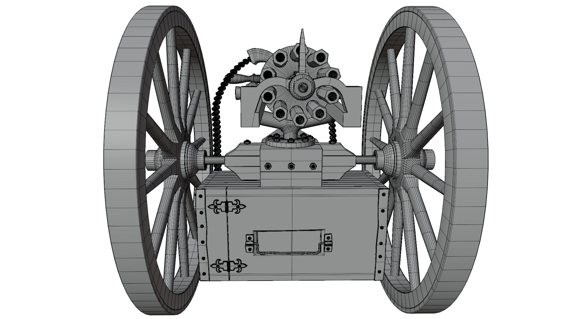 Gatling Gun 3D model_16