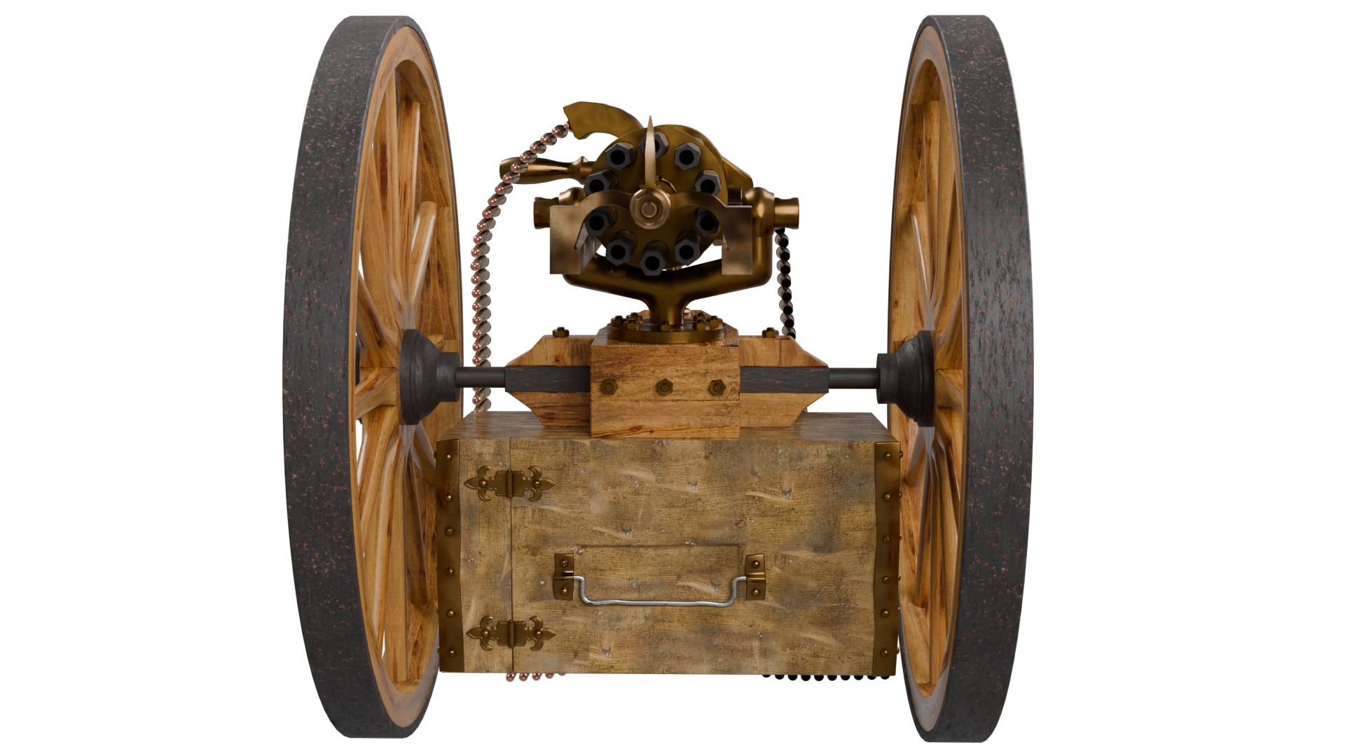 Gatling Gun 3D model_7