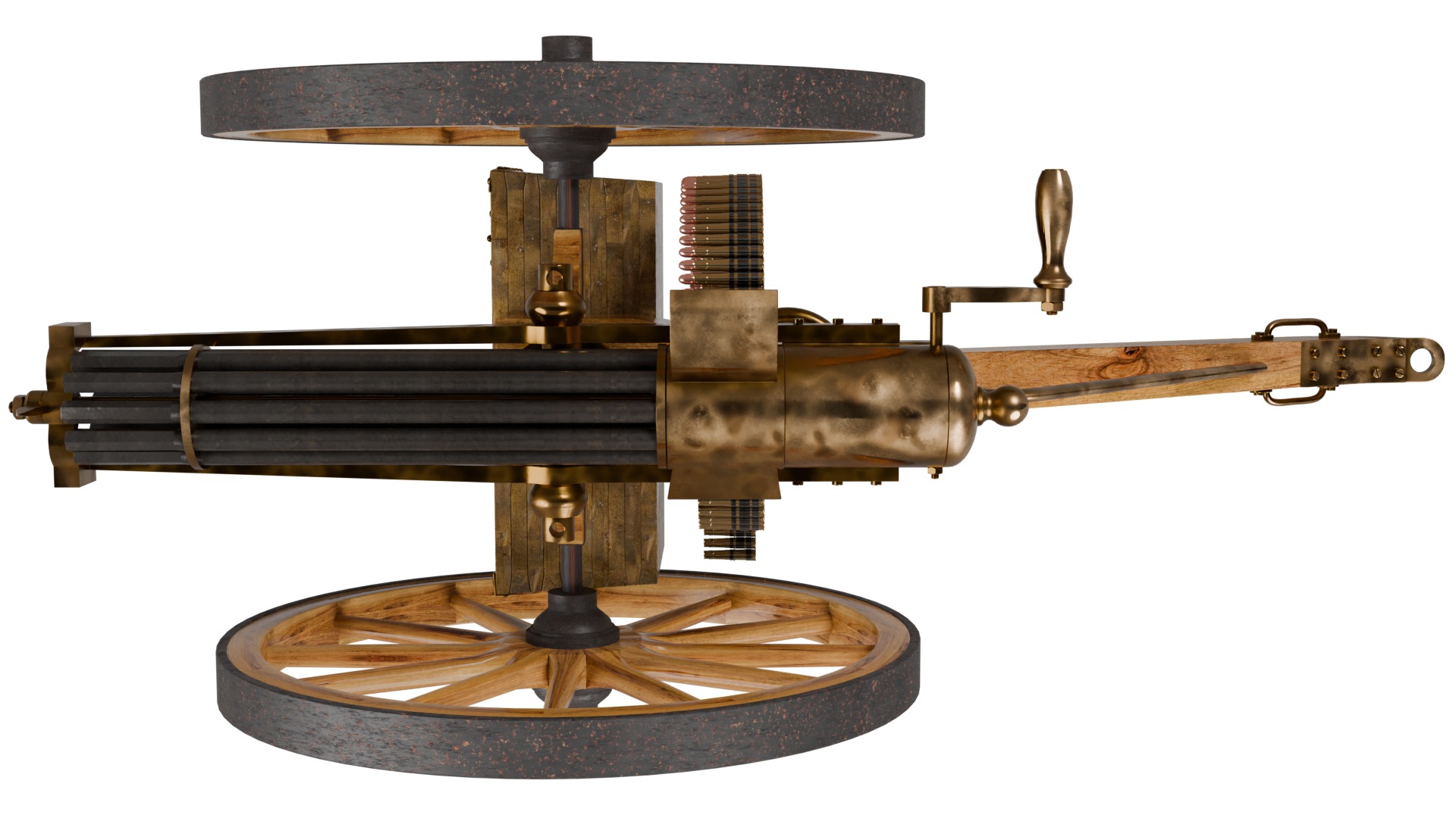Gatling Gun 3D model_8