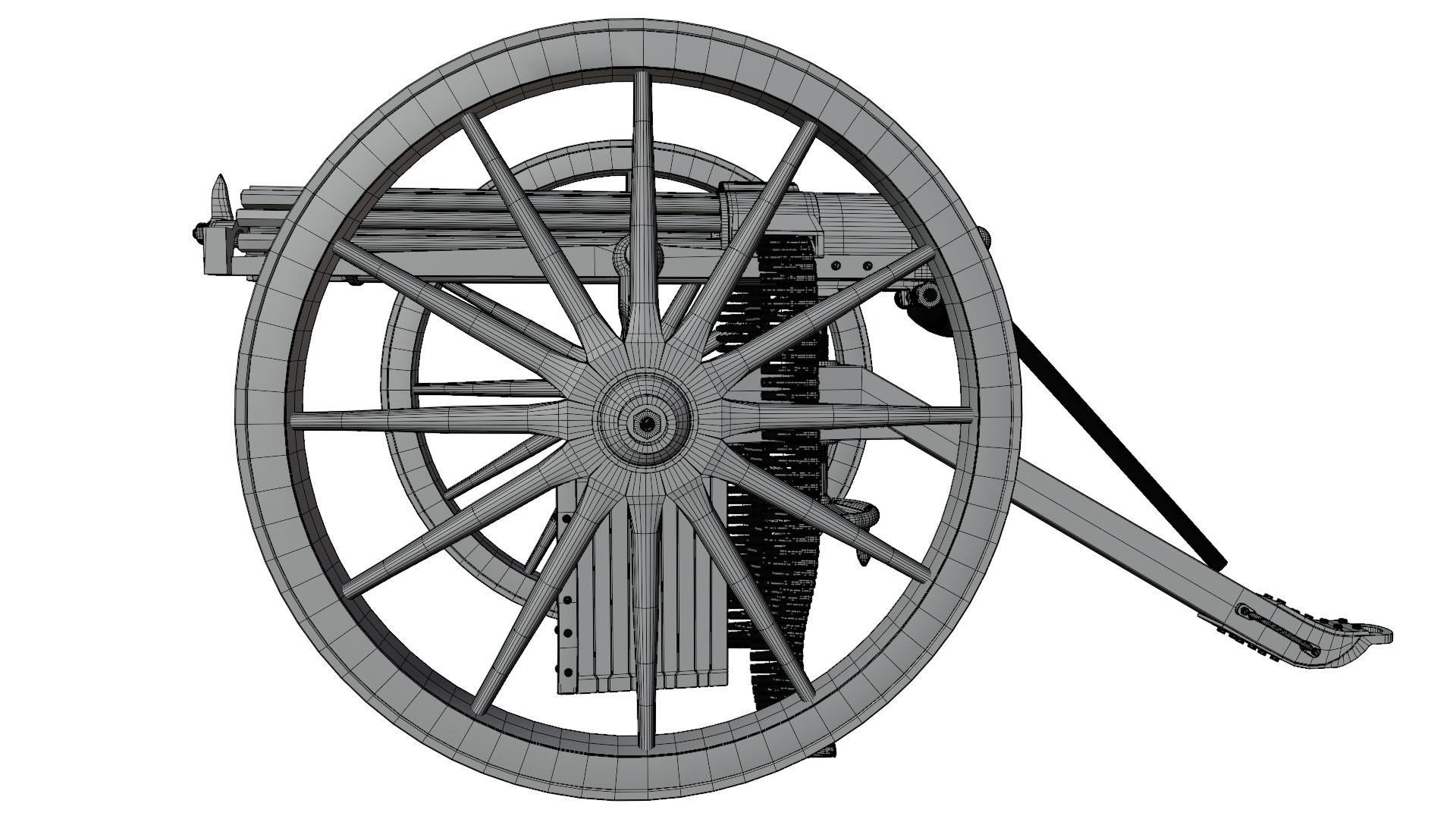 Gatling Gun 3D model_10