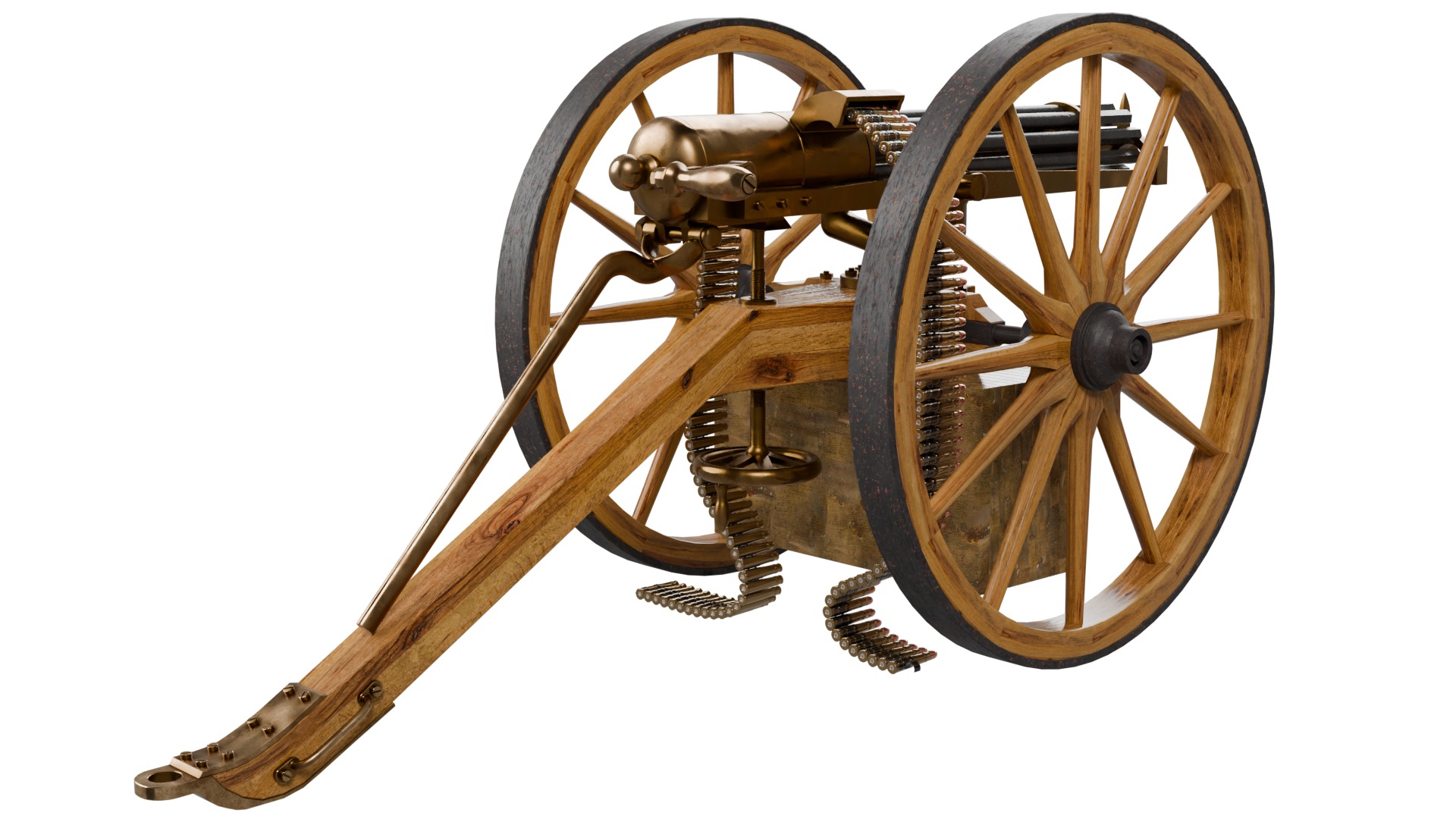 Gatling Gun 3D model_4