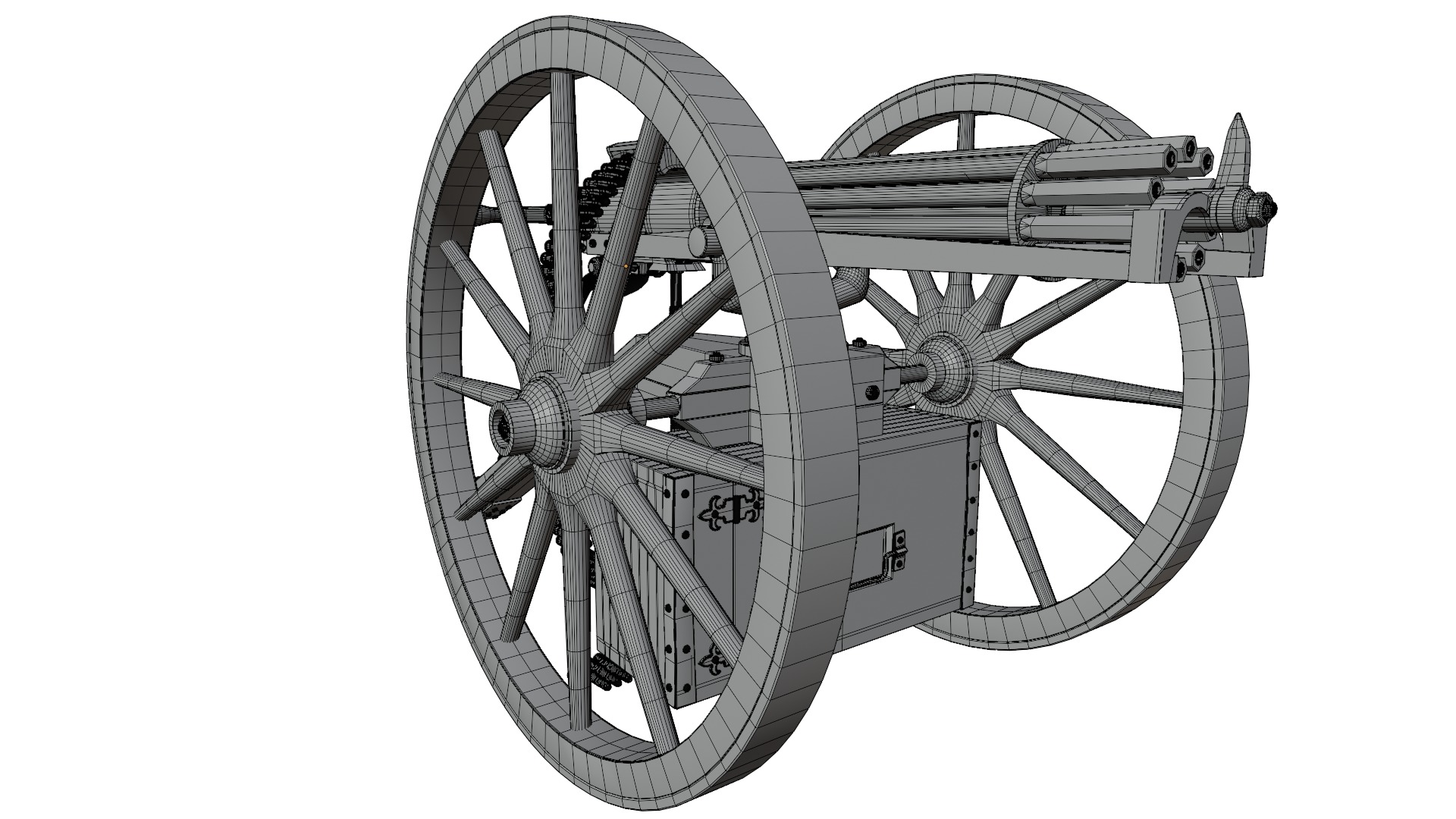 Gatling Gun 3D model_15