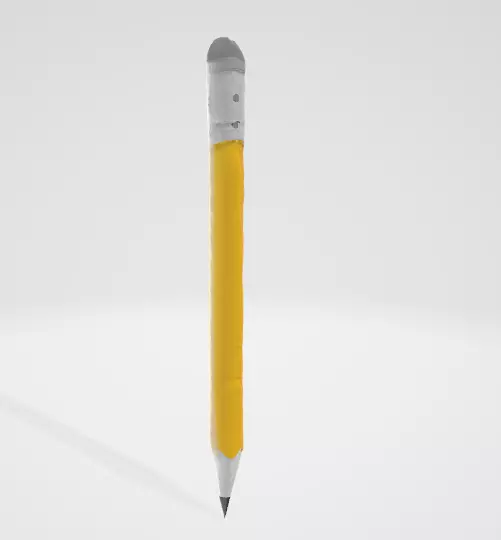 Classic Wooden Pencil 3D Asset Low-poly 3D model_0