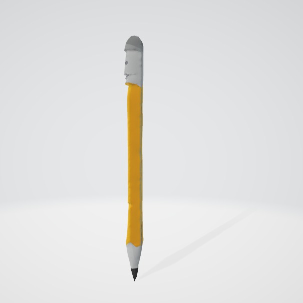 Classic Wooden Pencil 3D Asset Low-poly 3D model_1