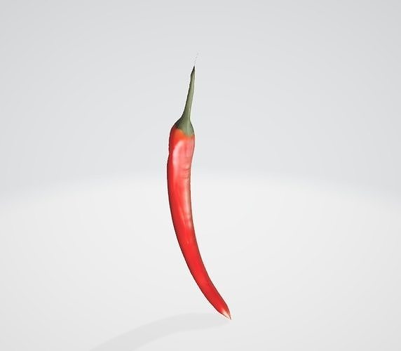 Red Chili Pepper 3D Asset Low-poly 3D model 3