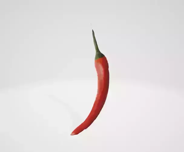 Red Chili Pepper 3D Asset Low-poly 3D model