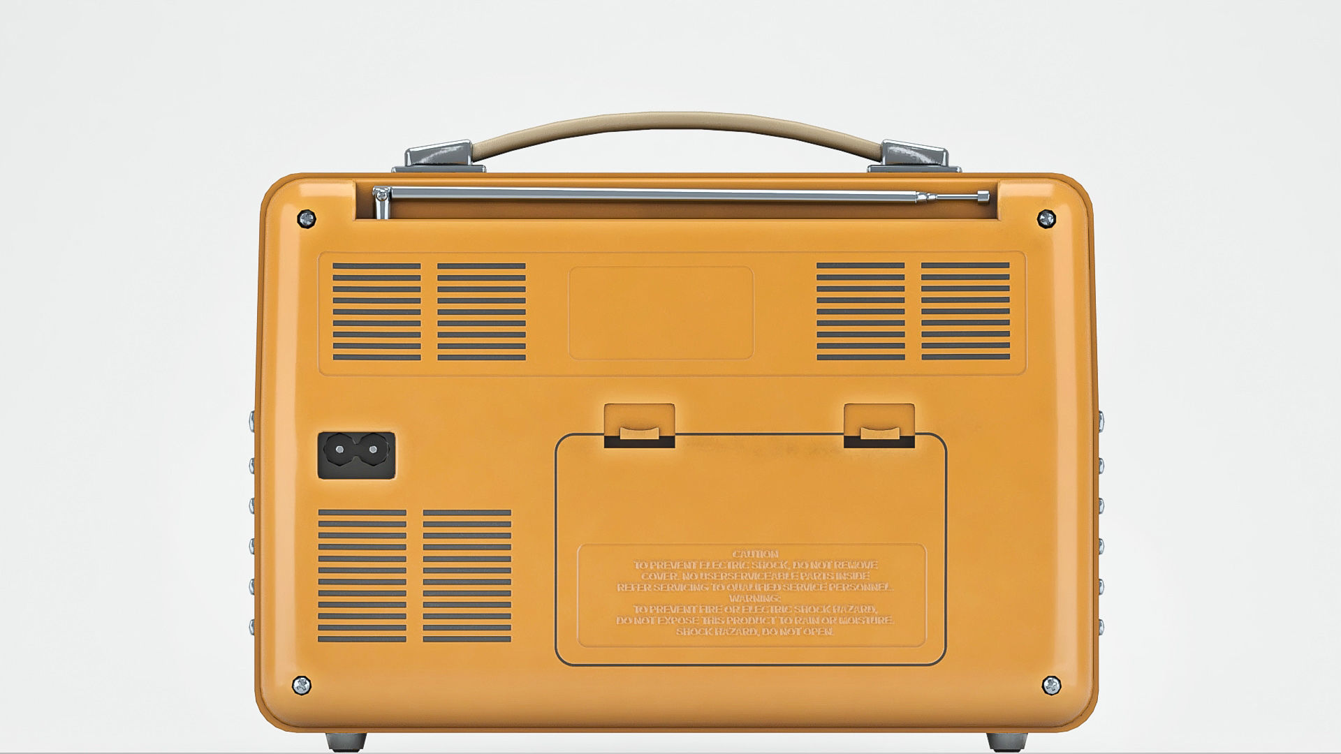 Retro portable radio Low-poly 3D model_6