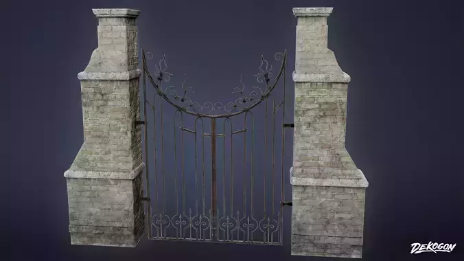 GATES AND FENCES - Gate 01 - LOW POLY