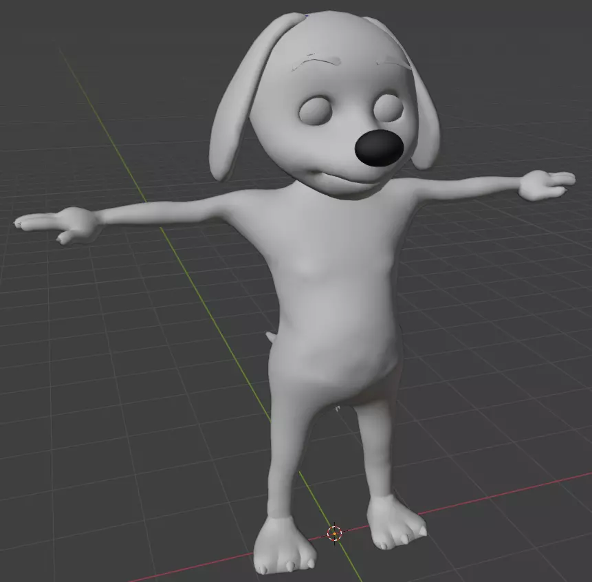 3D Dog Model Free low-poly 3D model
