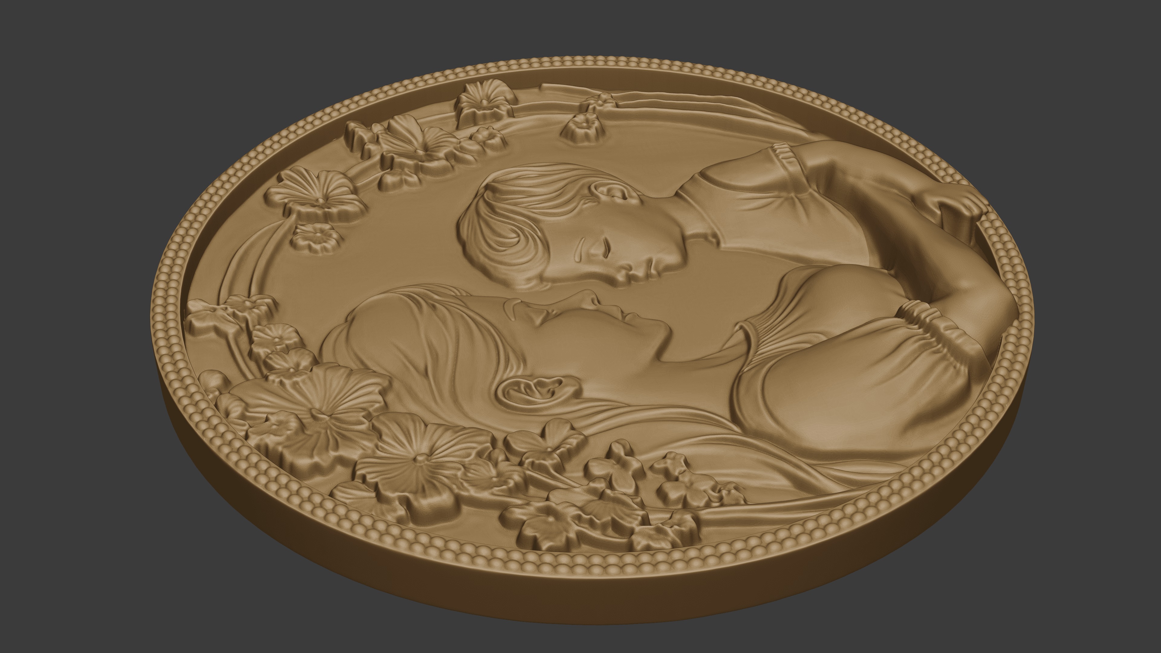 Mom and child relief 3D print model_7