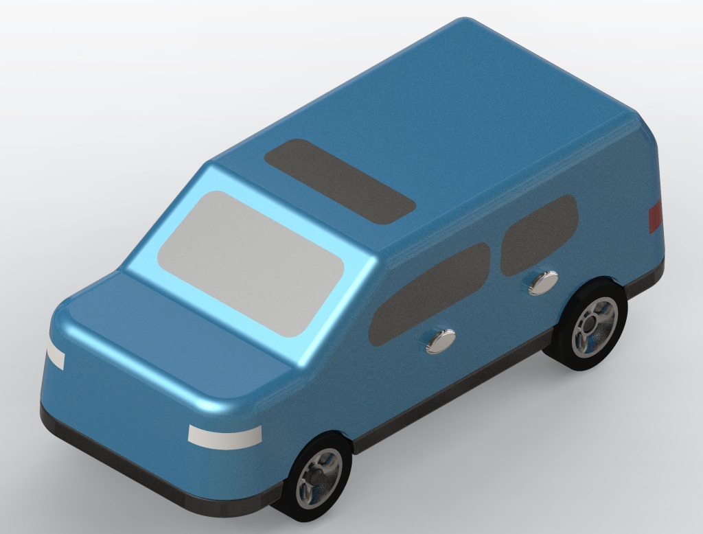 Six Seater Passenger Car 3D print model_2