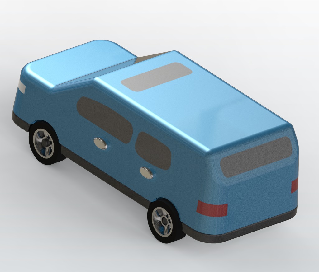 Six Seater Passenger Car 3D print model_3