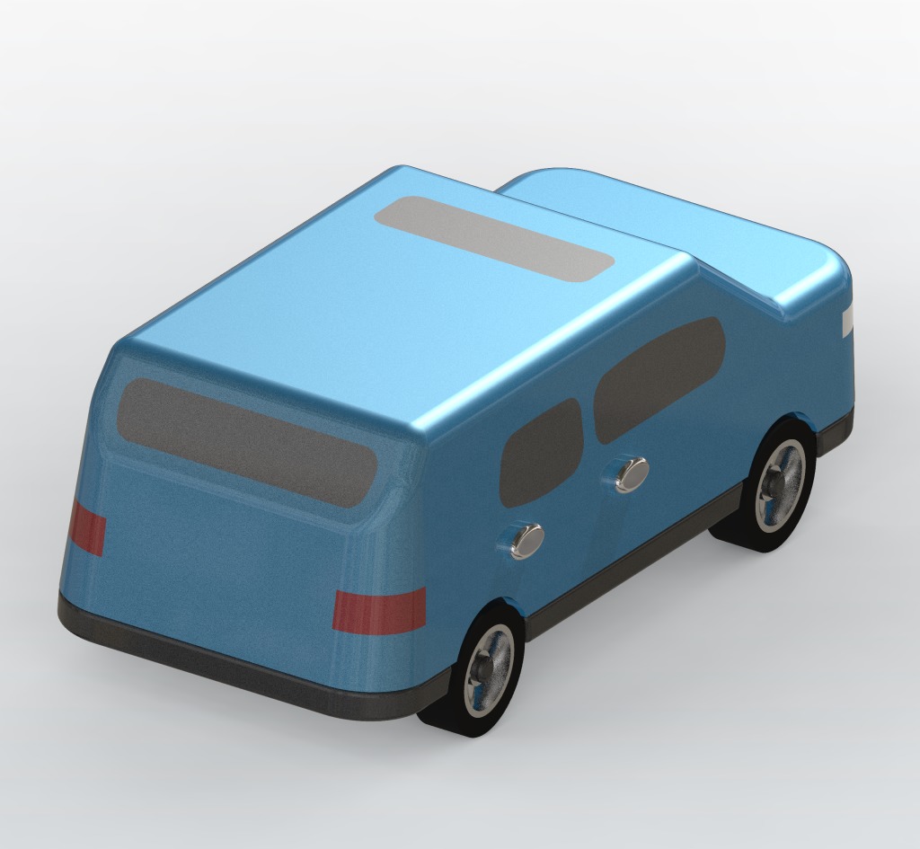 Six Seater Passenger Car 3D print model_4