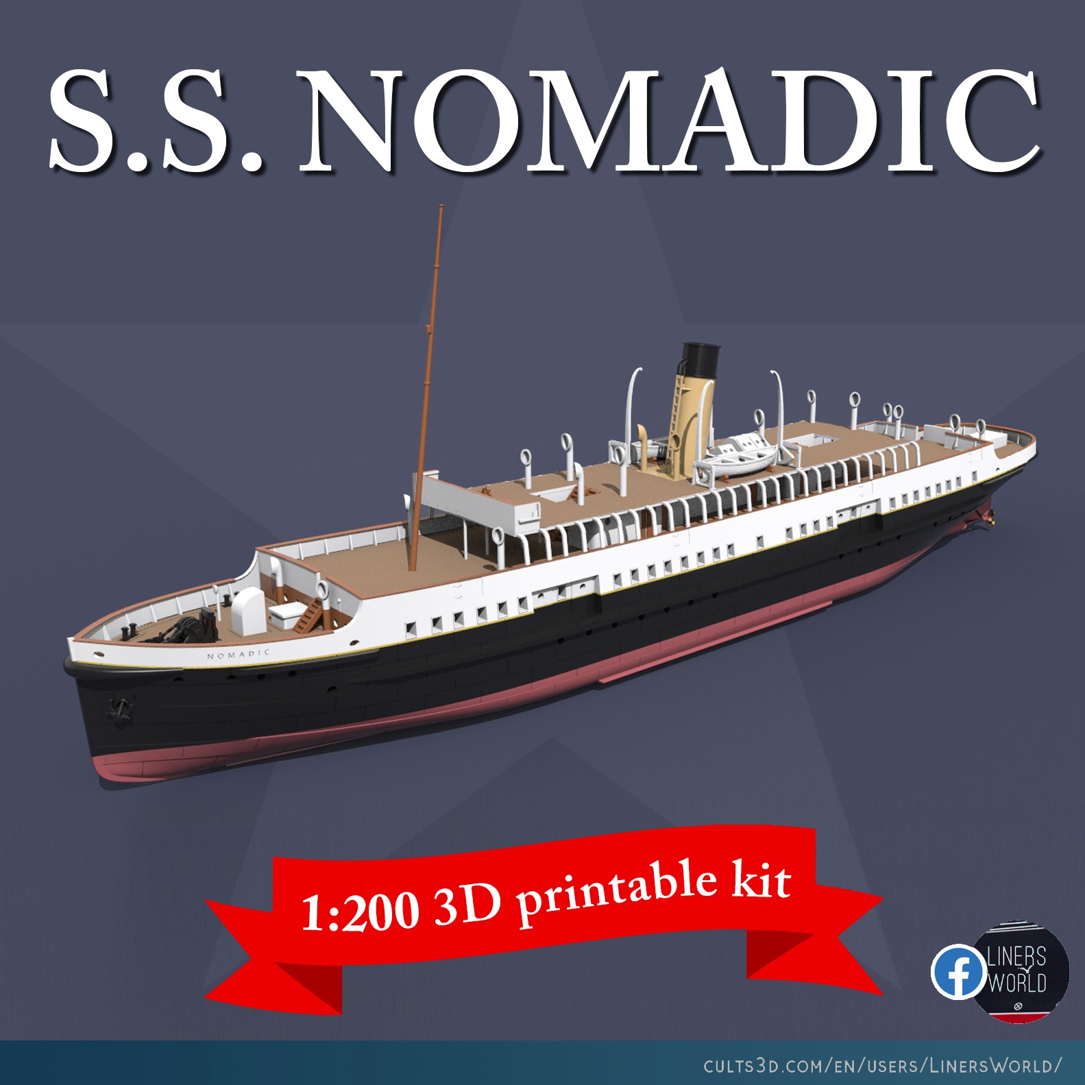 SS NOMADIC 1-200 printable scale model kit 3D model 3D printable | CGTrader