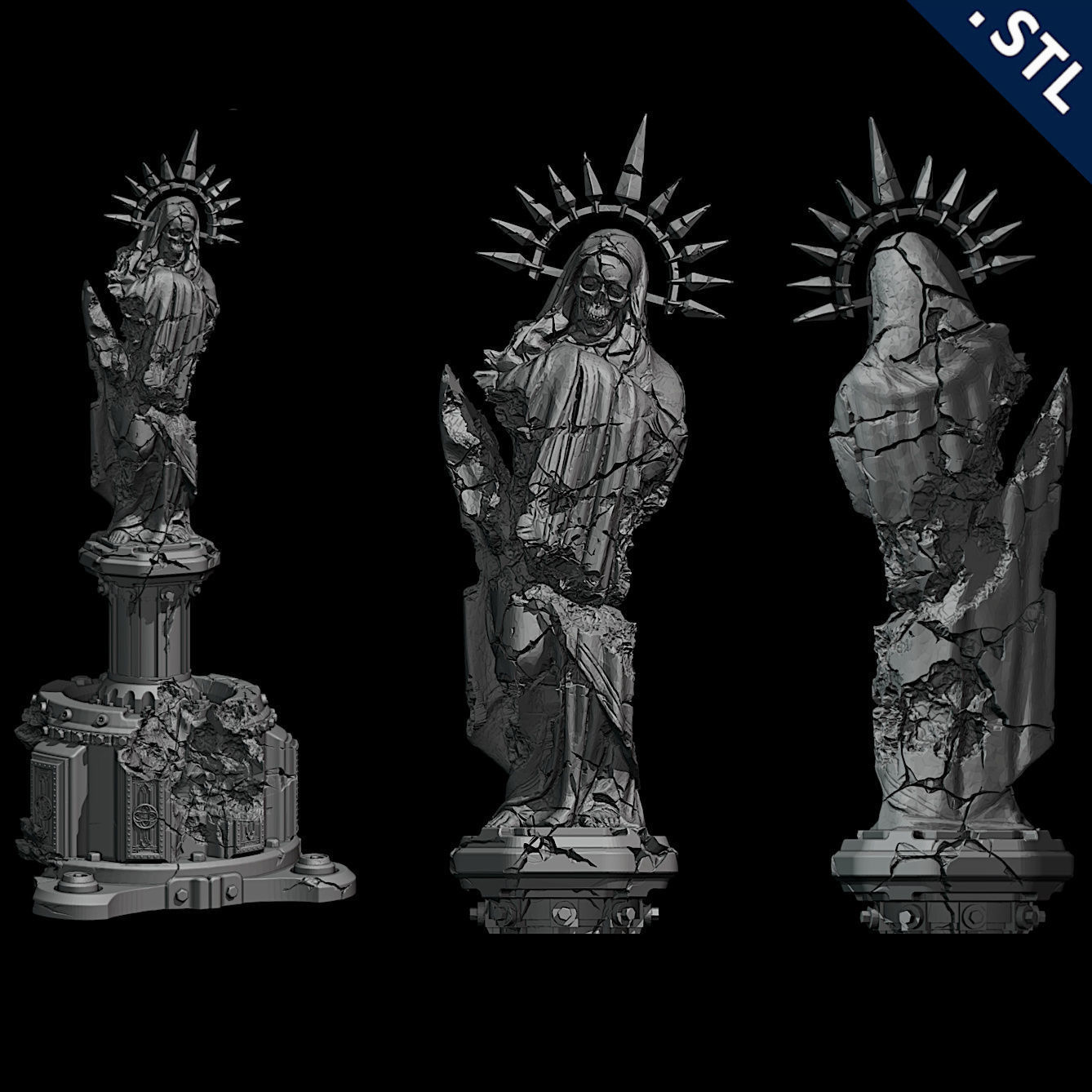 Tanks and Turrets Destroyed Pack 3D print model_13