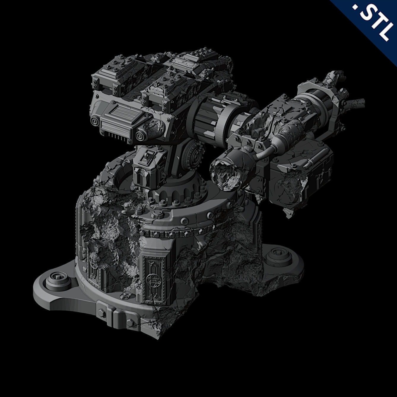 Tanks and Turrets Destroyed Pack 3D print model_10