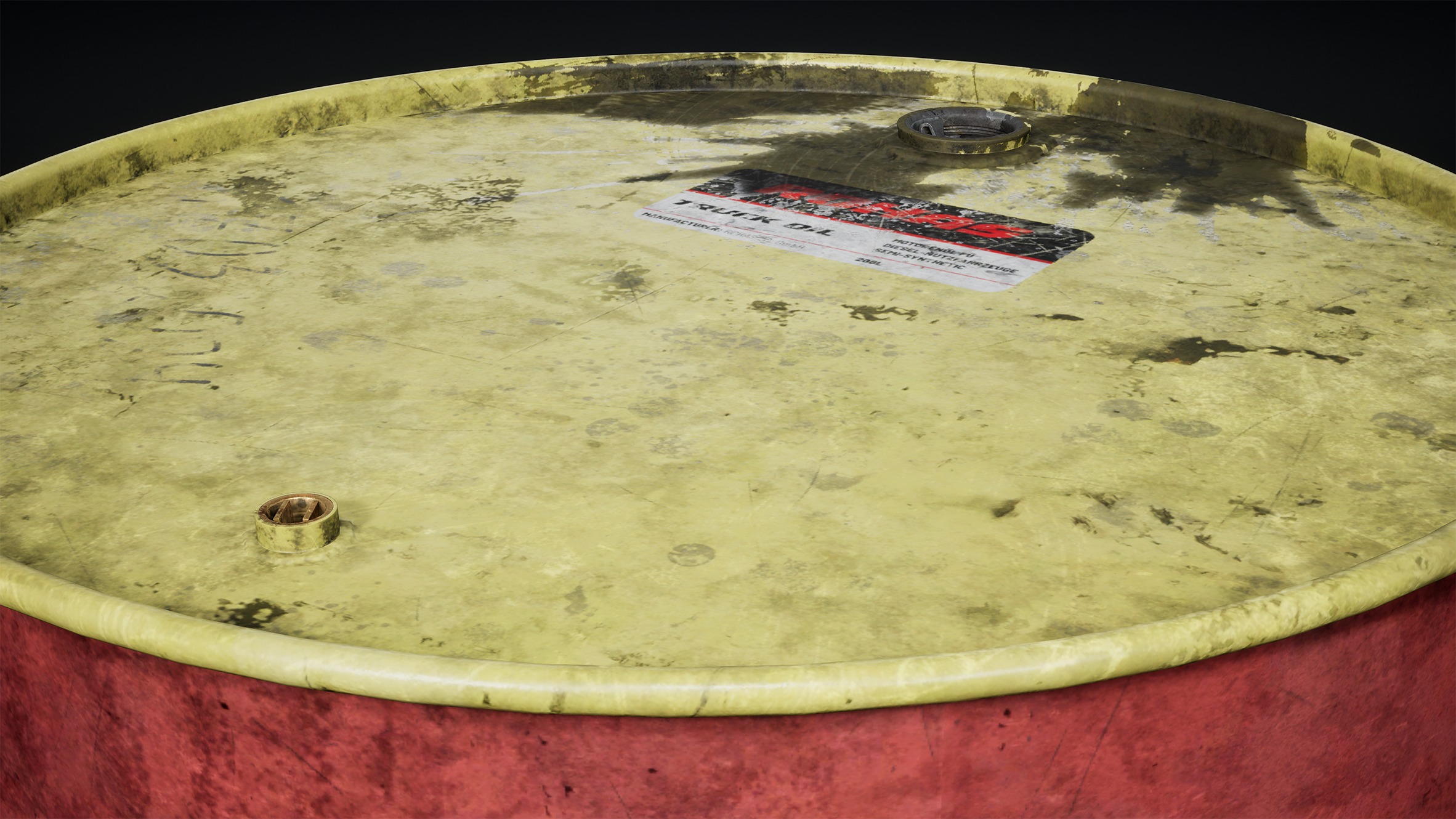 Metal Barrel Low-poly 3D model_3