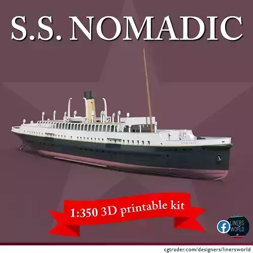 SS NOMADIC 1-350 printable scale model kit 3D print model