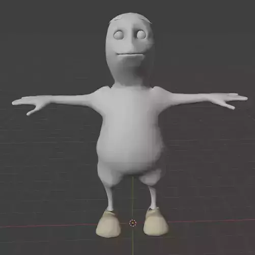 3D Chick Base Mesh Model