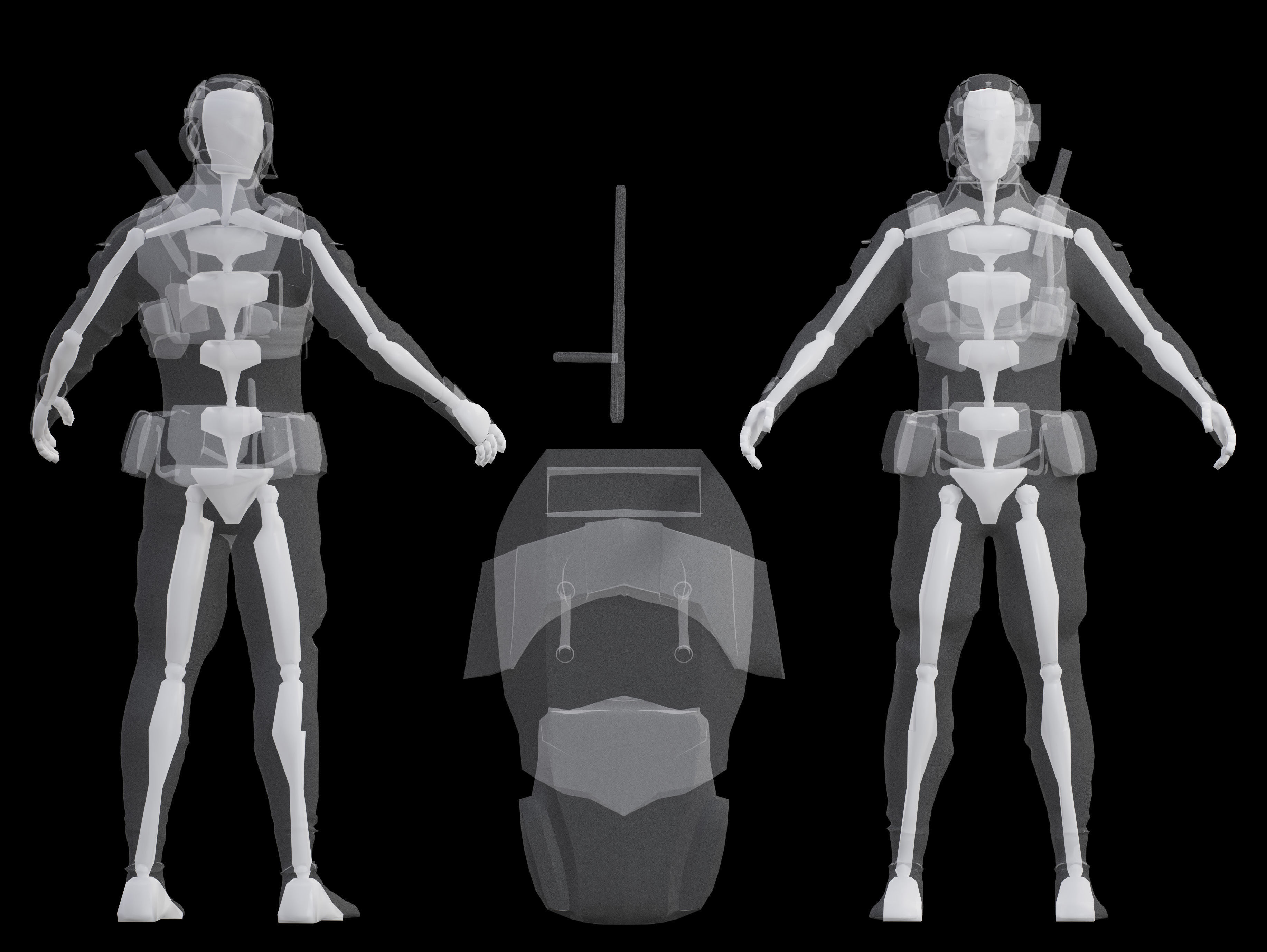 Sci Fi Riot Soldier Low-poly 3D model_11
