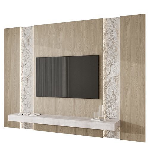 TV wall panel 06 3D model