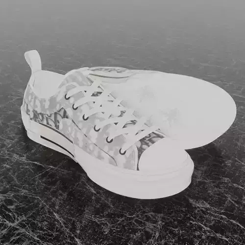 DIOR B23 LOW TOP LOGO OBLIQUE 3D SHOES SNEAKERS