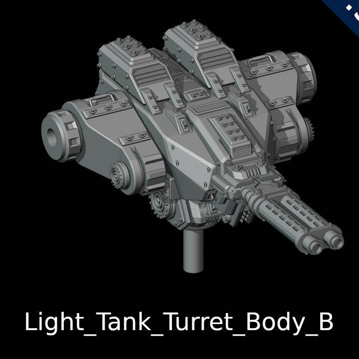 Light Tank 3D print model_9