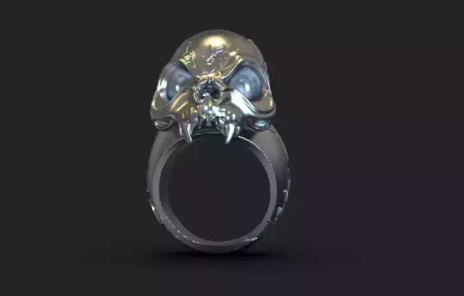 Fire skull ring