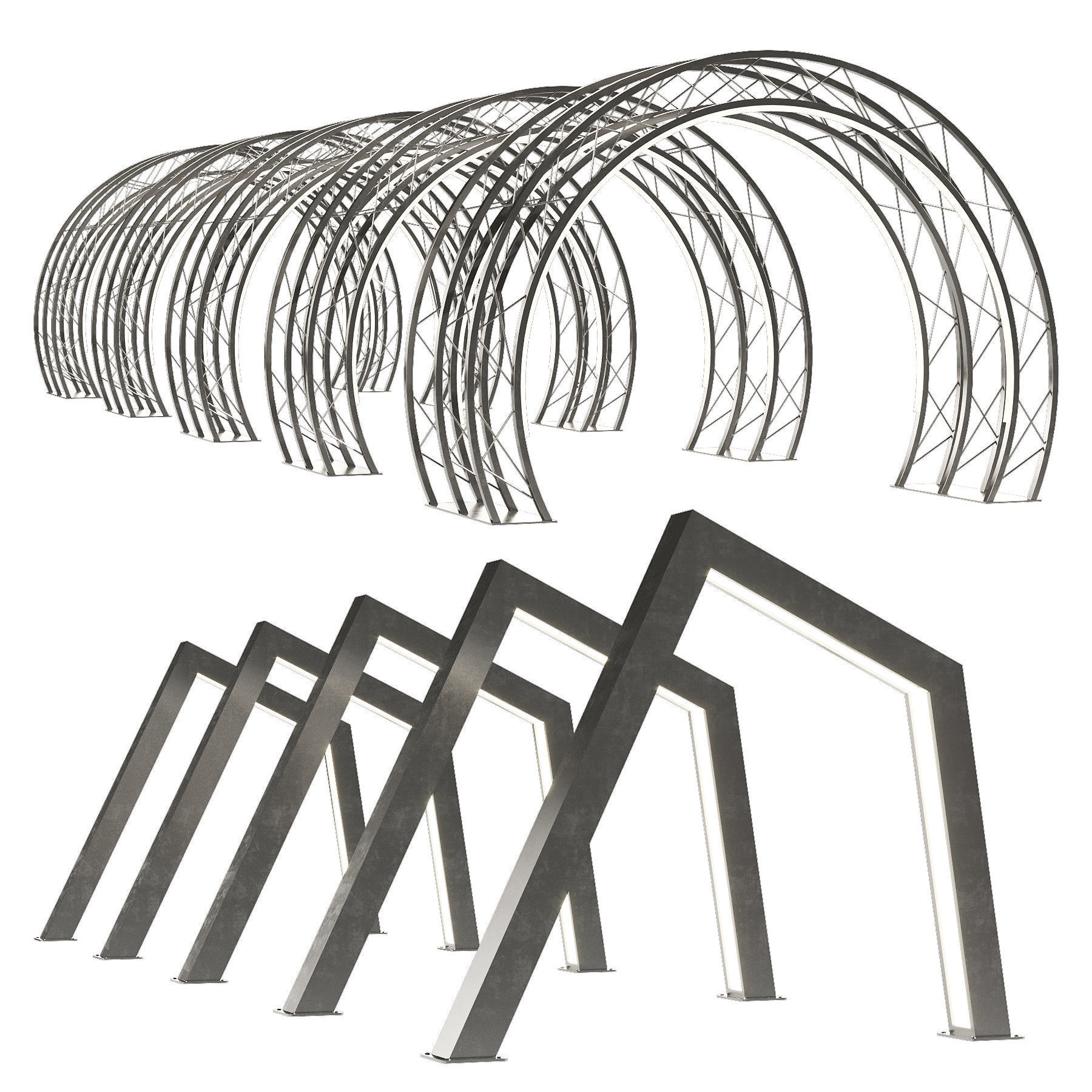 Set of light arches 3D model_6