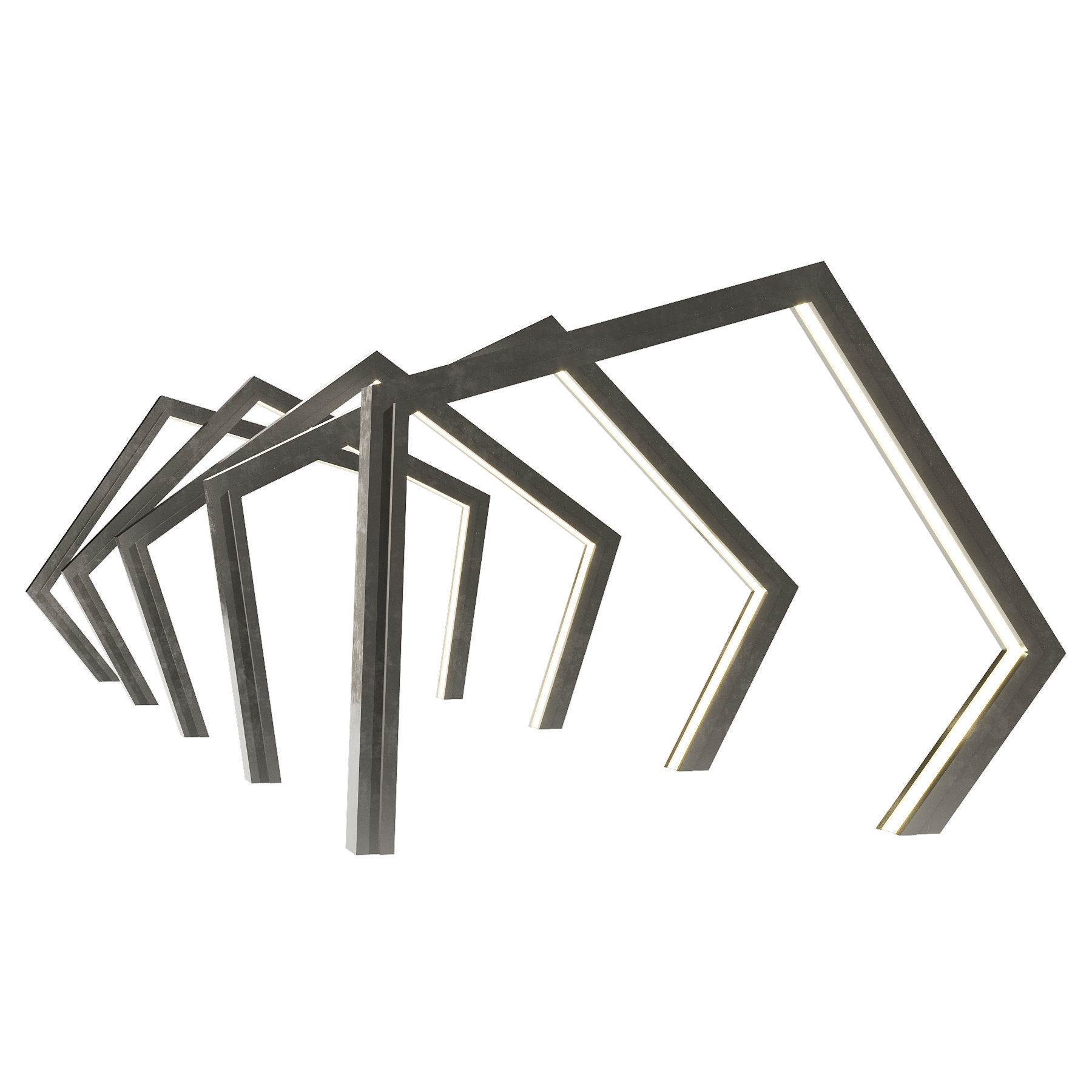 Set of light arches 3D model_7