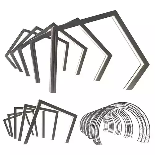 Set of light arches 3D model