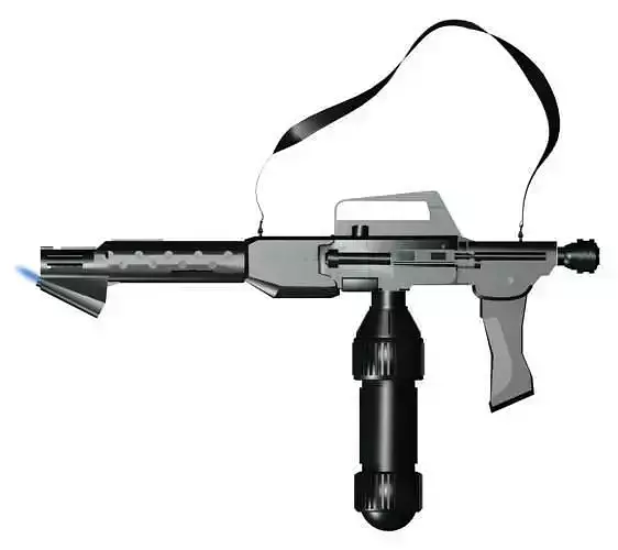 Flamethrower star wars blaster gun Free 3D model