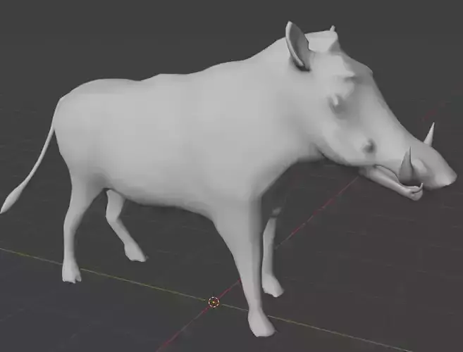 3D African Warthog Model
