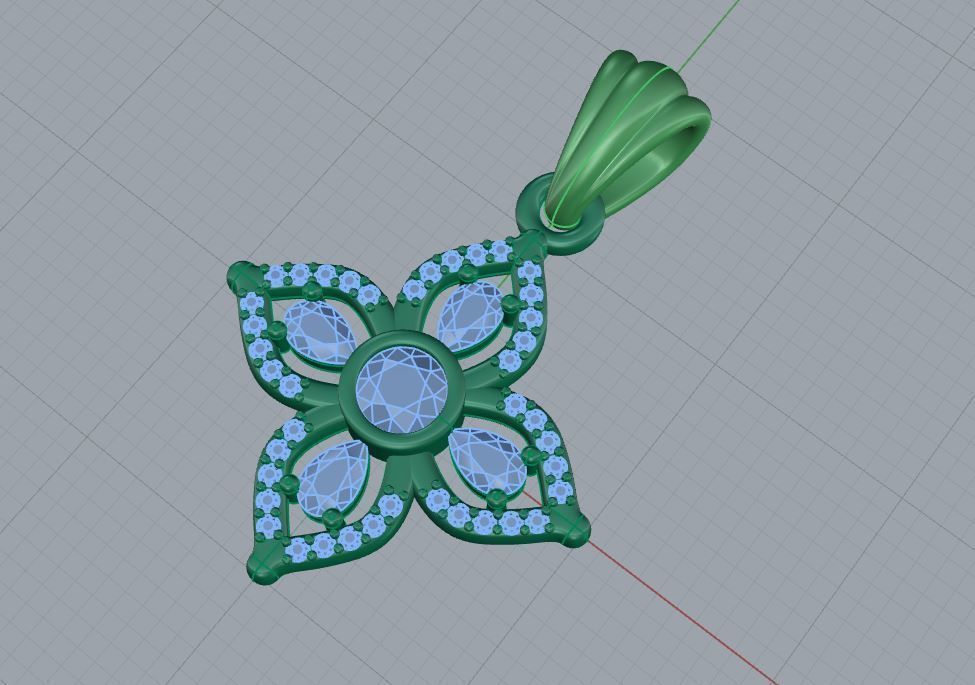 Nesklace pendant 3D print model_3