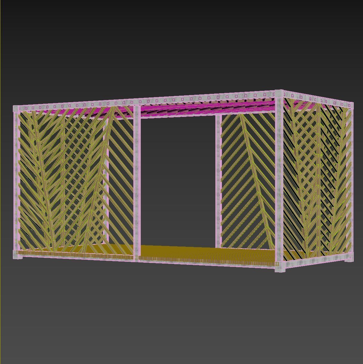 Gazebo scene outdoor 2 3D model_16