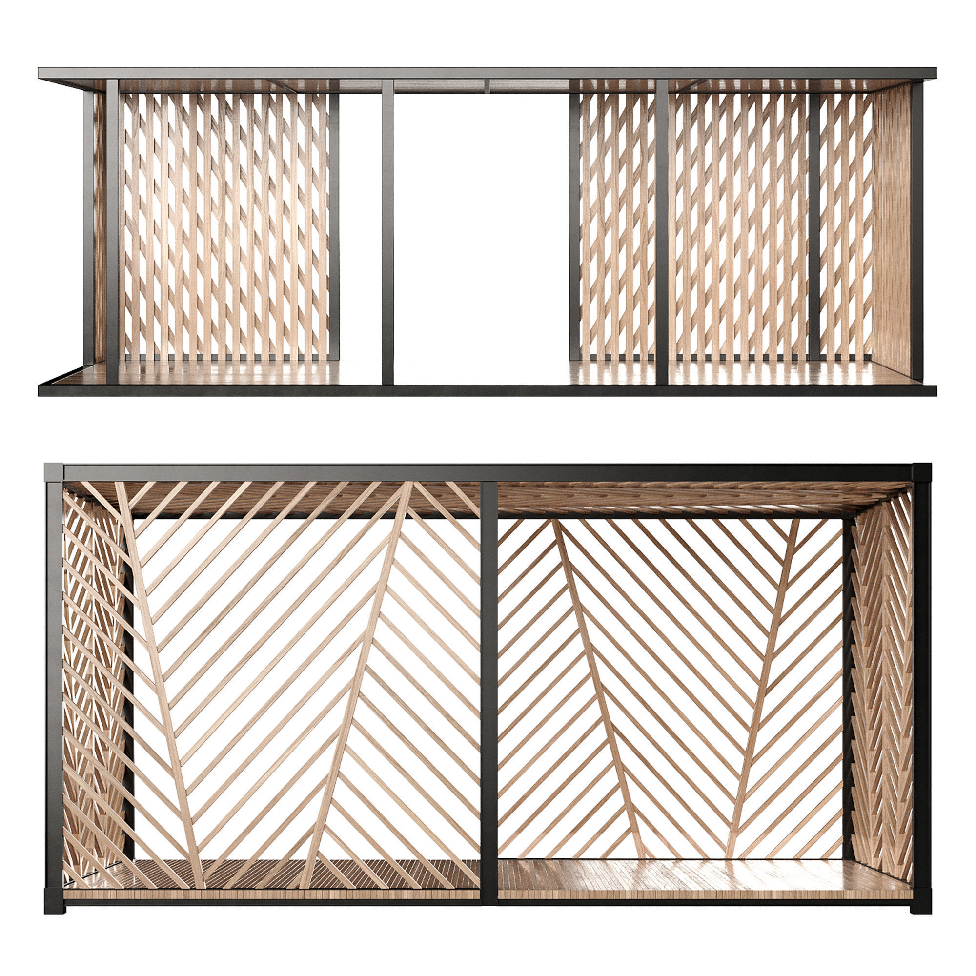 Gazebo scene outdoor 2 3D model_3