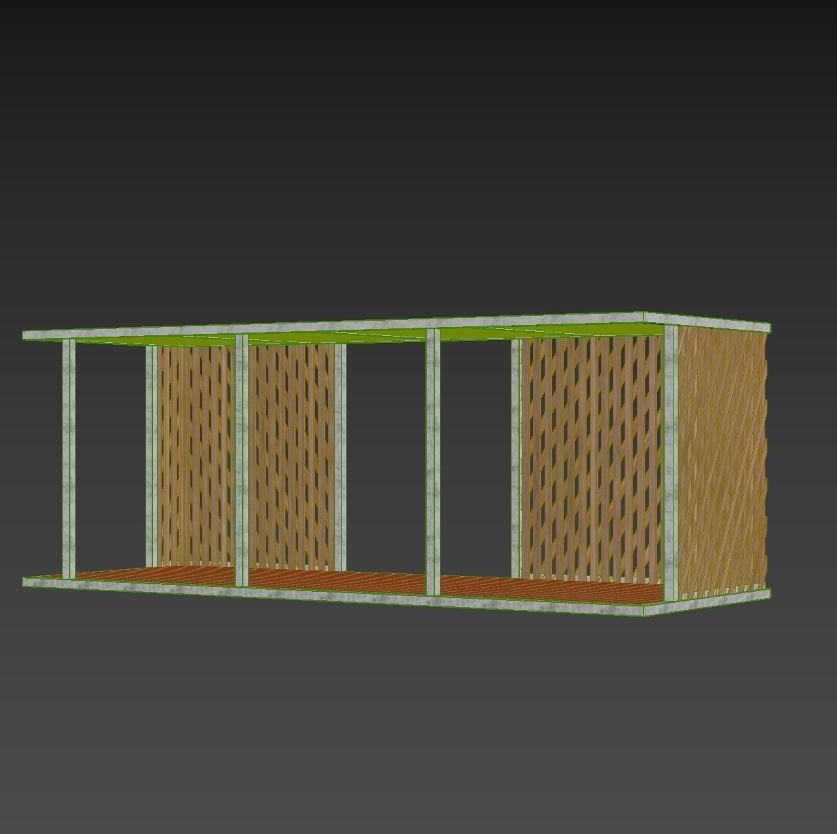 Gazebo scene outdoor 2 3D model_17