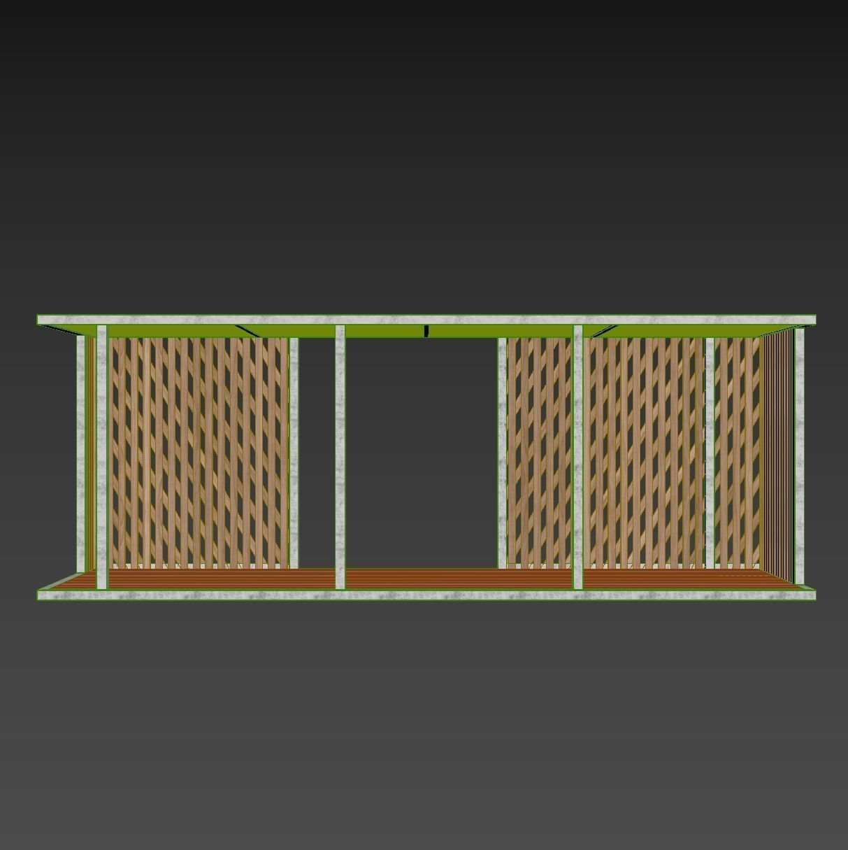 Gazebo scene outdoor 2 3D model_20